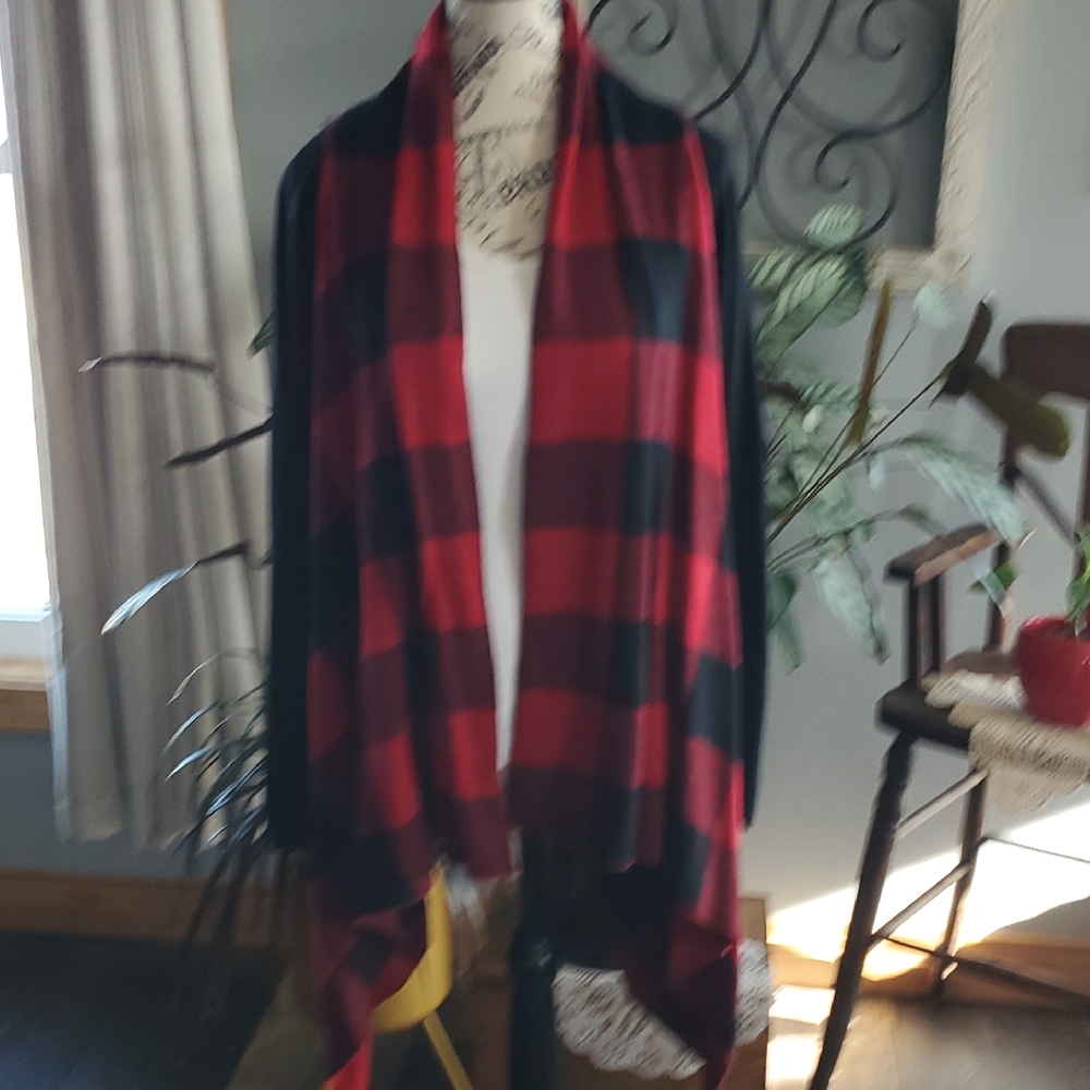 Torrid Red and Black Checkered Wrap